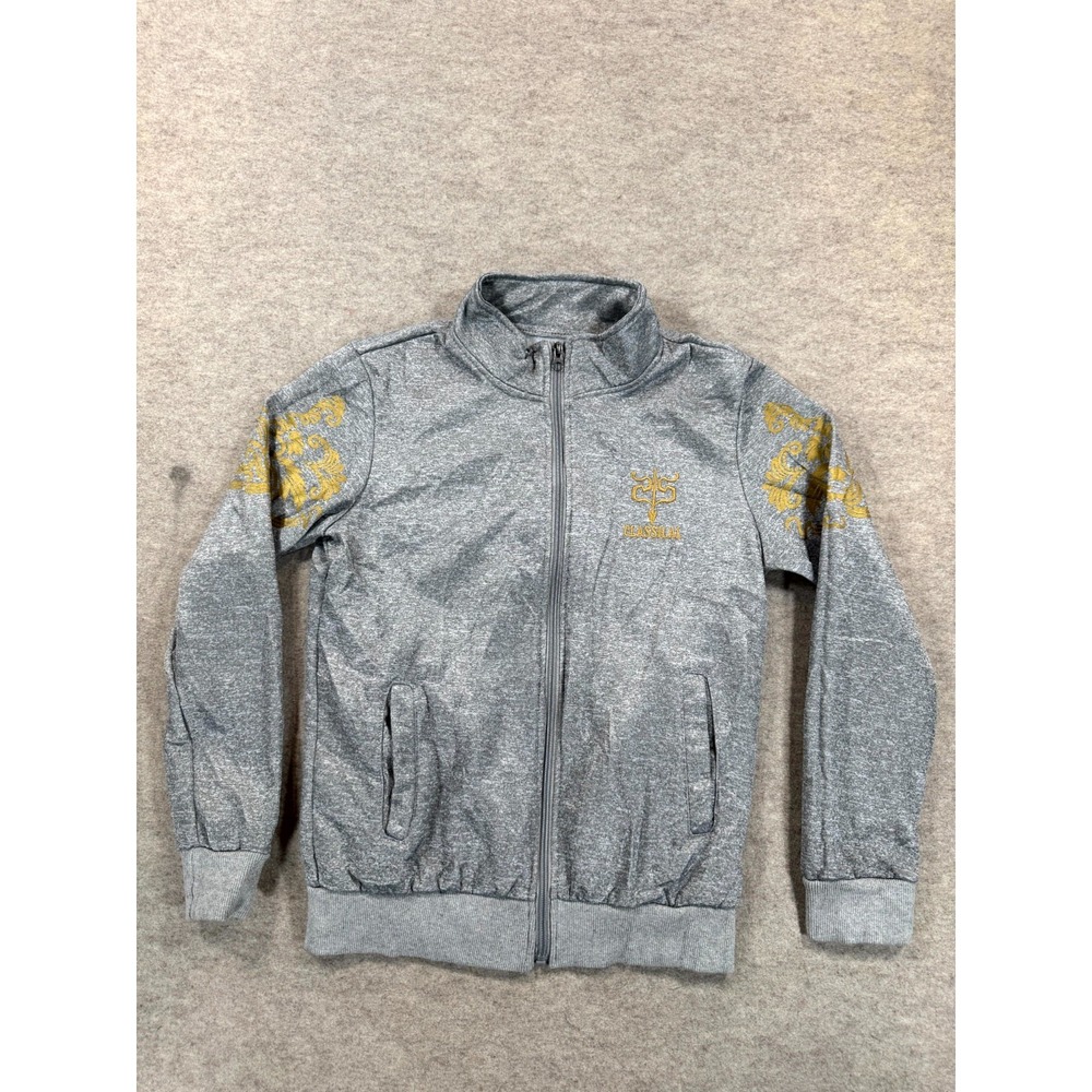 Classilal Full Zip Jacket Mens XS Gray Long Sleeve Pockets Winter Fleece Lined